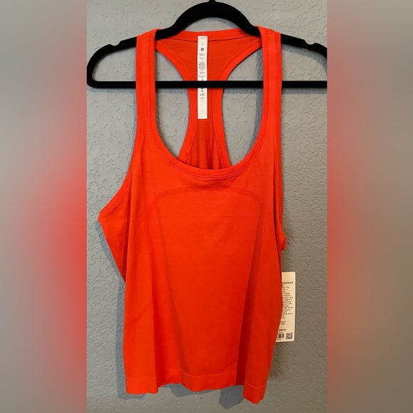NWT Lululemon Swiftly Tech Racerback Tank Top 2.0 Race Size 12 Solar Orange - Picture 2 of 9